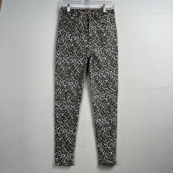 American Eagle Hi-Rise Jegging Stretch Pants Cheetah Leopard Animal Print Size 6 - Picture 1 of 14